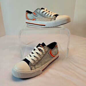 FOCO Women's NFL Chicago Bears Team Sneakers - Sz: 8 Glitter/Silver/Orange/Blue